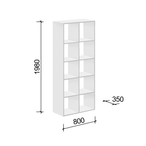Стеллаж CH-100.31 (белый) фото 3