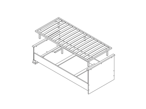 Кровать c металлическим основанием LOZ90х200 Kentaki Белый фото 2