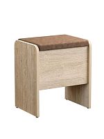 Банкетка “Рио” Сн-122.10 Дуб крафт белый/Искусственная замша MUSK 160