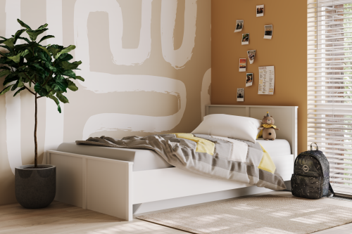 Кровать c гибким основанием Ewa белая LOZ120х200 фото 3